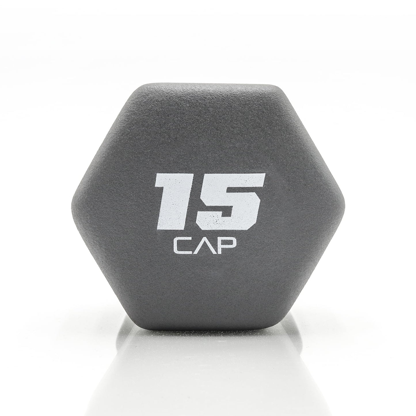 , 15Lb Neoprene Dumbbell, Cool Gray, Single