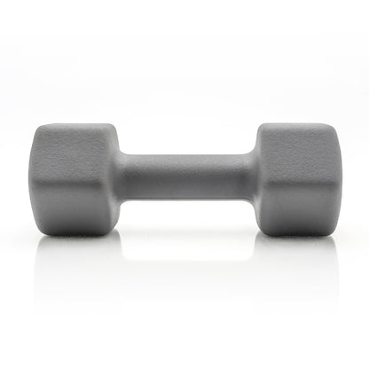 , 15Lb Neoprene Dumbbell, Cool Gray, Single