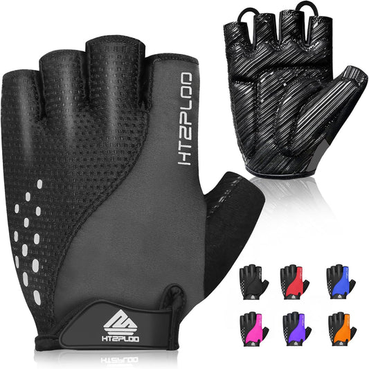 Bike Gloves Cycling Gloves Biking Gloves for Men Women with Anti-Slip Shock-Absorbing Pad,Light Weight,Nice Fit,Half Finger Bicycle Gloves